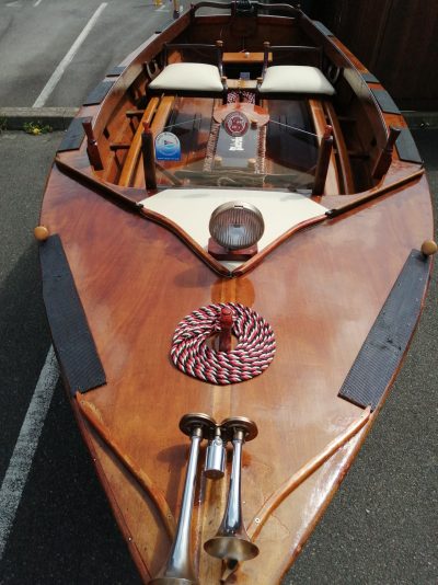 Classic Gentleman's Electric Wooden Launch Boat 1950s