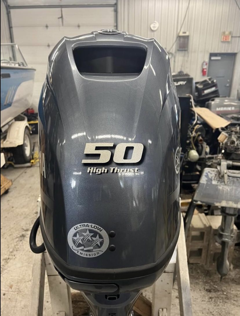 2022 USED YAMAHA 50 HP 4 STROKE OUTBOARD MOTOR ENGINE