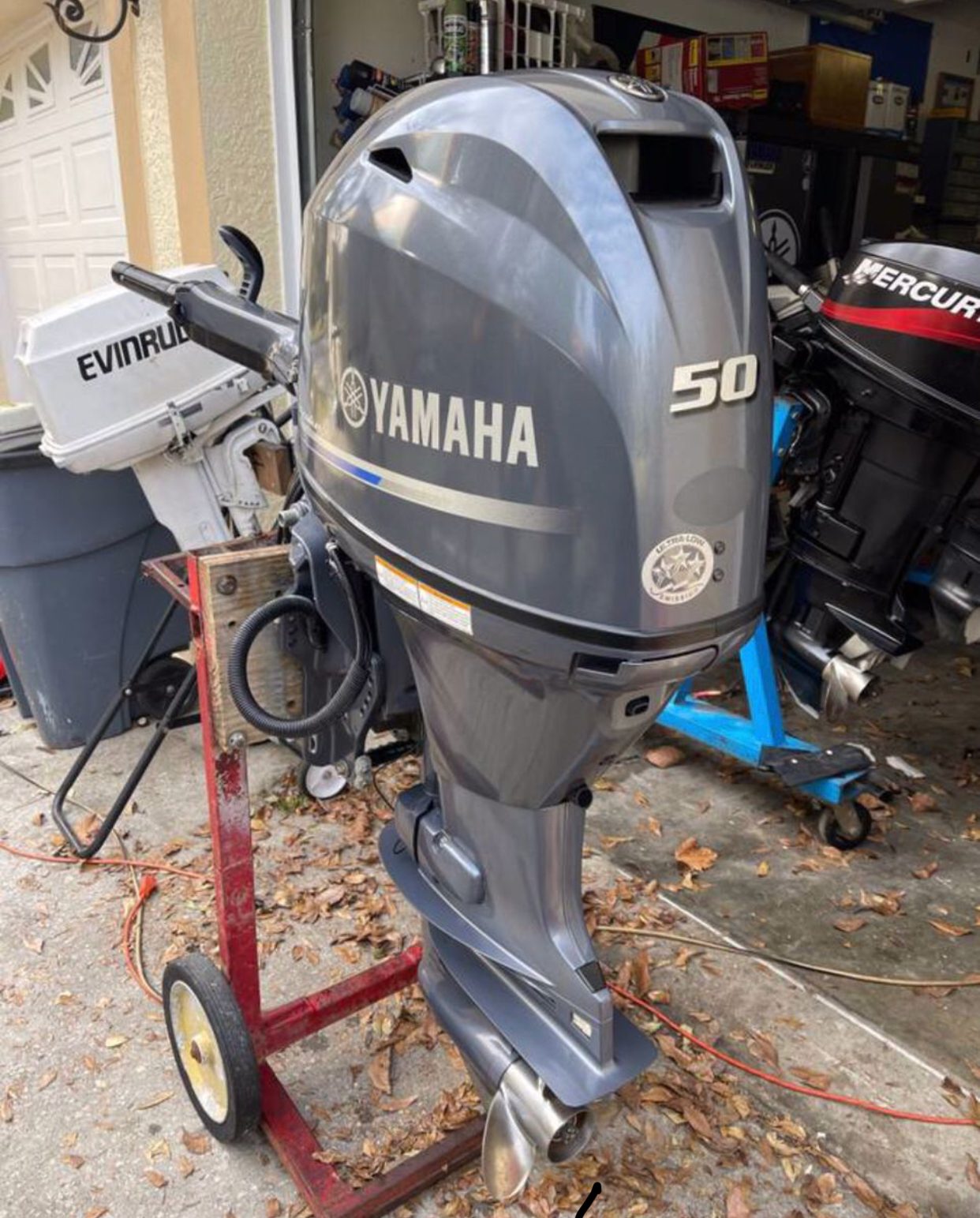 Super clean used Yamaha 50 HP 4 Stroke Outboard Motor Engine