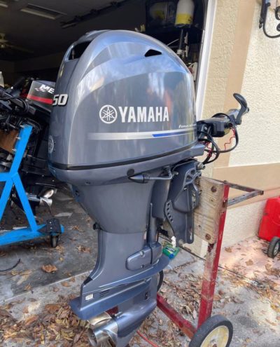 Super clean used Yamaha 50 HP 4 Stroke Outboard Motor Engine